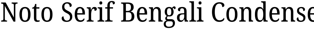 Noto Serif Bengali Condensed