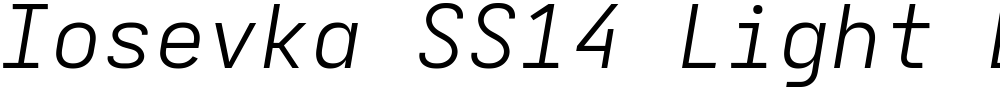 Iosevka SS14 Light Extended