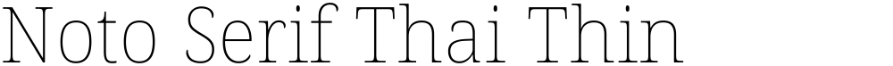 Noto Serif Thai Thin