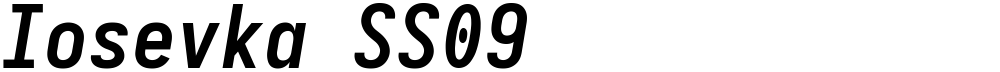 Iosevka SS09