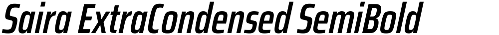 Saira ExtraCondensed SemiBold