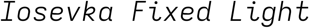 Iosevka Fixed Light Extended