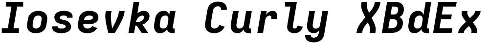 Iosevka Curly XBdEx