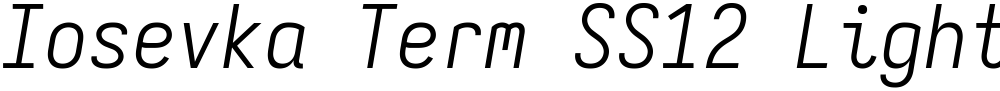 Iosevka Term SS12 Light