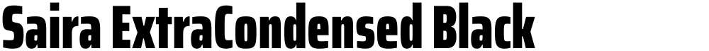 Saira ExtraCondensed Black