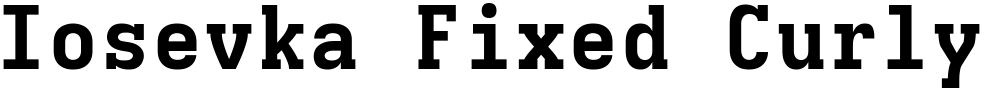 Iosevka Fixed Curly Slab XBdEx