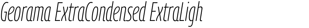 Georama ExtraCondensed ExtraLight