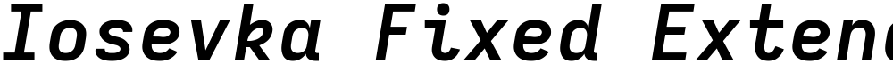 Iosevka Fixed Extended