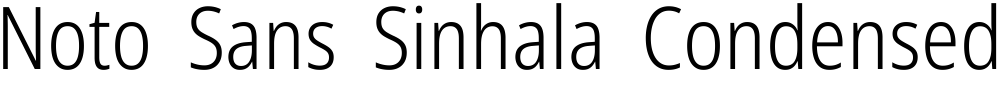 Noto Sans Sinhala Condensed Light