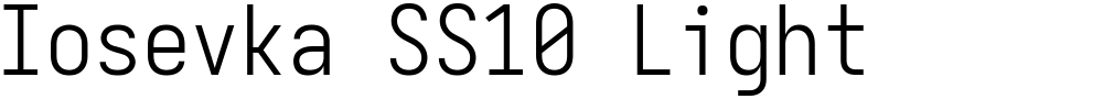 Iosevka SS10 Light