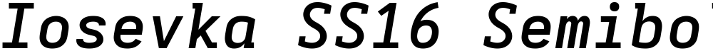 Iosevka SS16 Semibold Extended