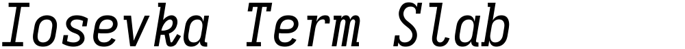 Iosevka Term Slab