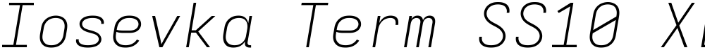 Iosevka Term SS10 XLtEx