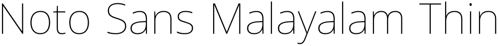 Noto Sans Malayalam Thin