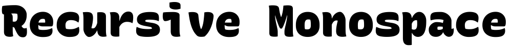 Recursive Monospace Casual Black