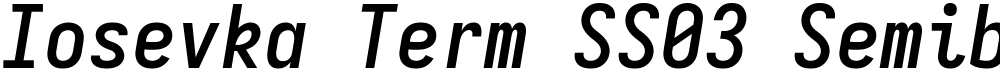 Iosevka Term SS03 Semibold