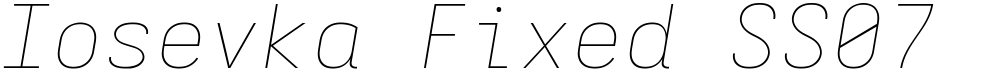 Iosevka Fixed SS07 ThEx