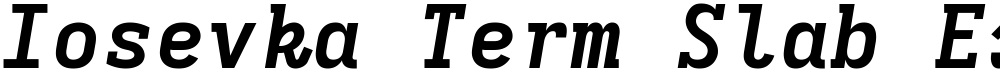 Iosevka Term Slab Extended