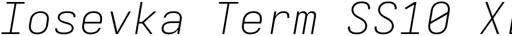 Iosevka Term SS10 XLtExObl
