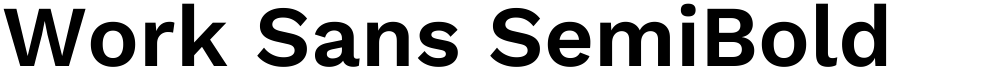 Work Sans SemiBold