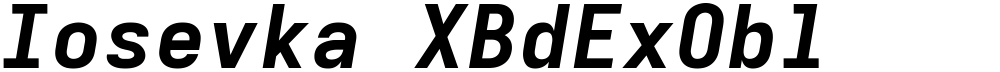 Iosevka XBdExObl