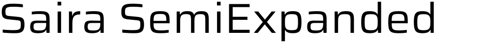 Saira SemiExpanded