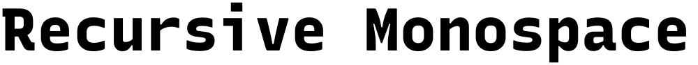 Recursive Monospace ExtraBold