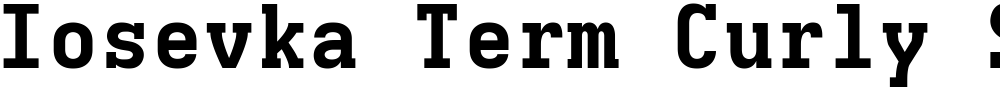 Iosevka Term Curly Slab XBdEx