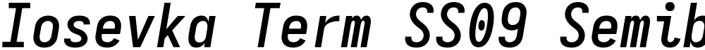 Iosevka Term SS09 Semibold