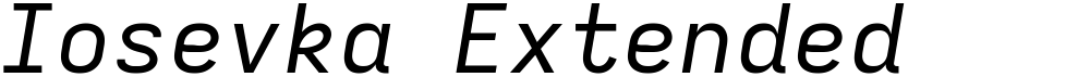 Iosevka Extended