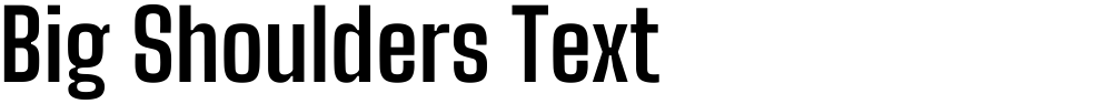 Big Shoulders Text
