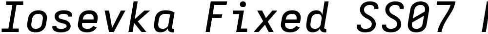 Iosevka Fixed SS07 MdEx