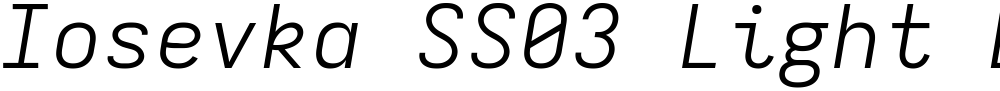 Iosevka SS03 Light Extended