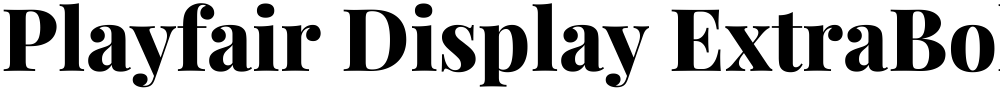 Playfair Display ExtraBold