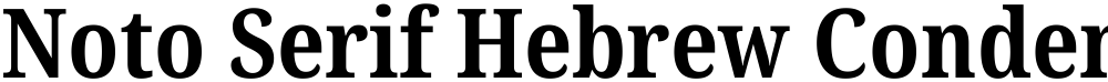 Noto Serif Hebrew Condensed