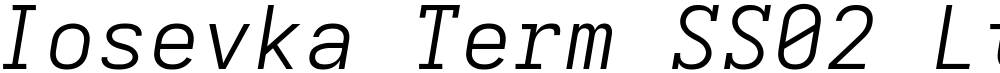 Iosevka Term SS02 LtEx