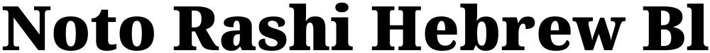 Noto Rashi Hebrew Black