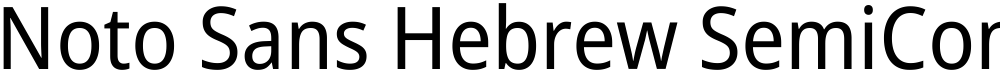 Noto Sans Hebrew SemiCondensed