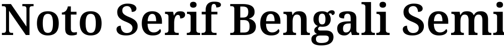 Noto Serif Bengali SemiBold