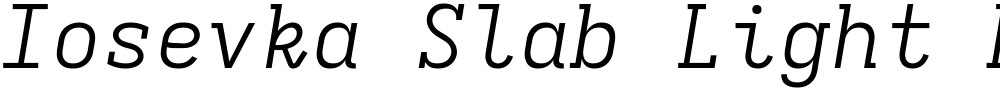 Iosevka Slab Light Extended