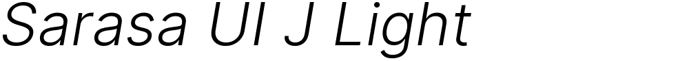 Sarasa UI J Light