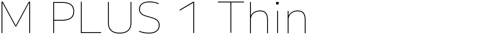 M PLUS 1 Thin