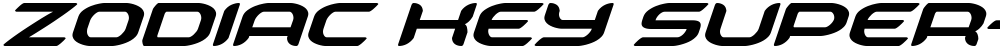 Zodiac Key Super-Italic