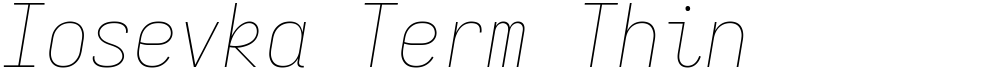 Iosevka Term Thin