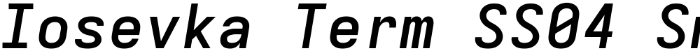 Iosevka Term SS04 SmBdExObl
