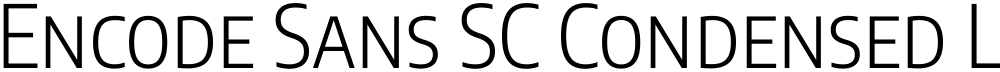 Encode Sans SC Condensed Light