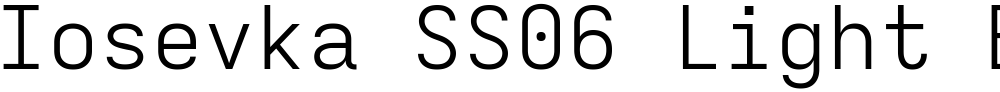 Iosevka SS06 Light Extended