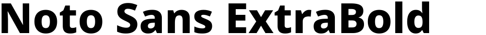 Noto Sans ExtraBold