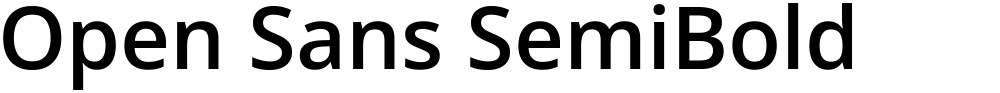 Open Sans SemiBold