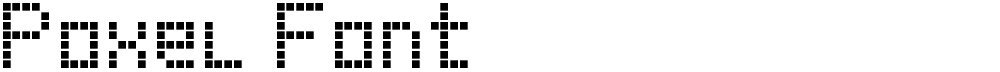 Poxel Font